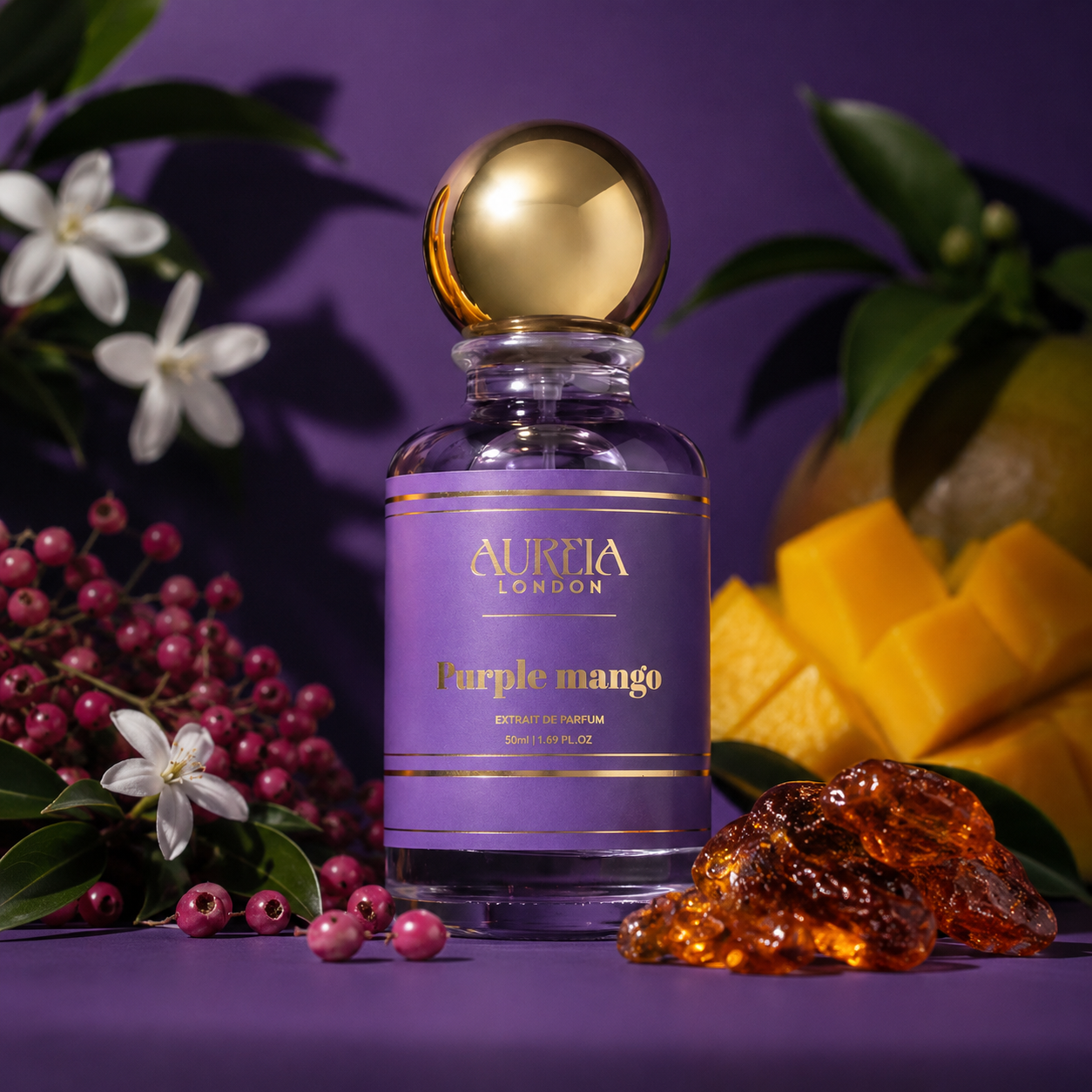 Purple Mango By Aureia London | 48 Hours Long Lasting Extrait de Parfum | 30 ML