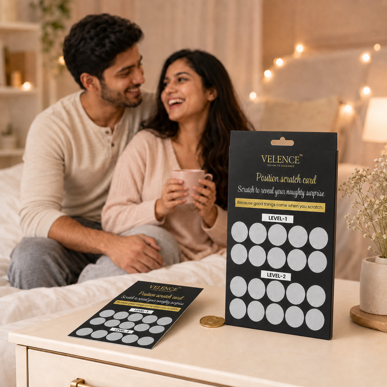 Velence India 69 Position Scratch Card showing colorful design and scratch-off area for revealing prizes or codes.