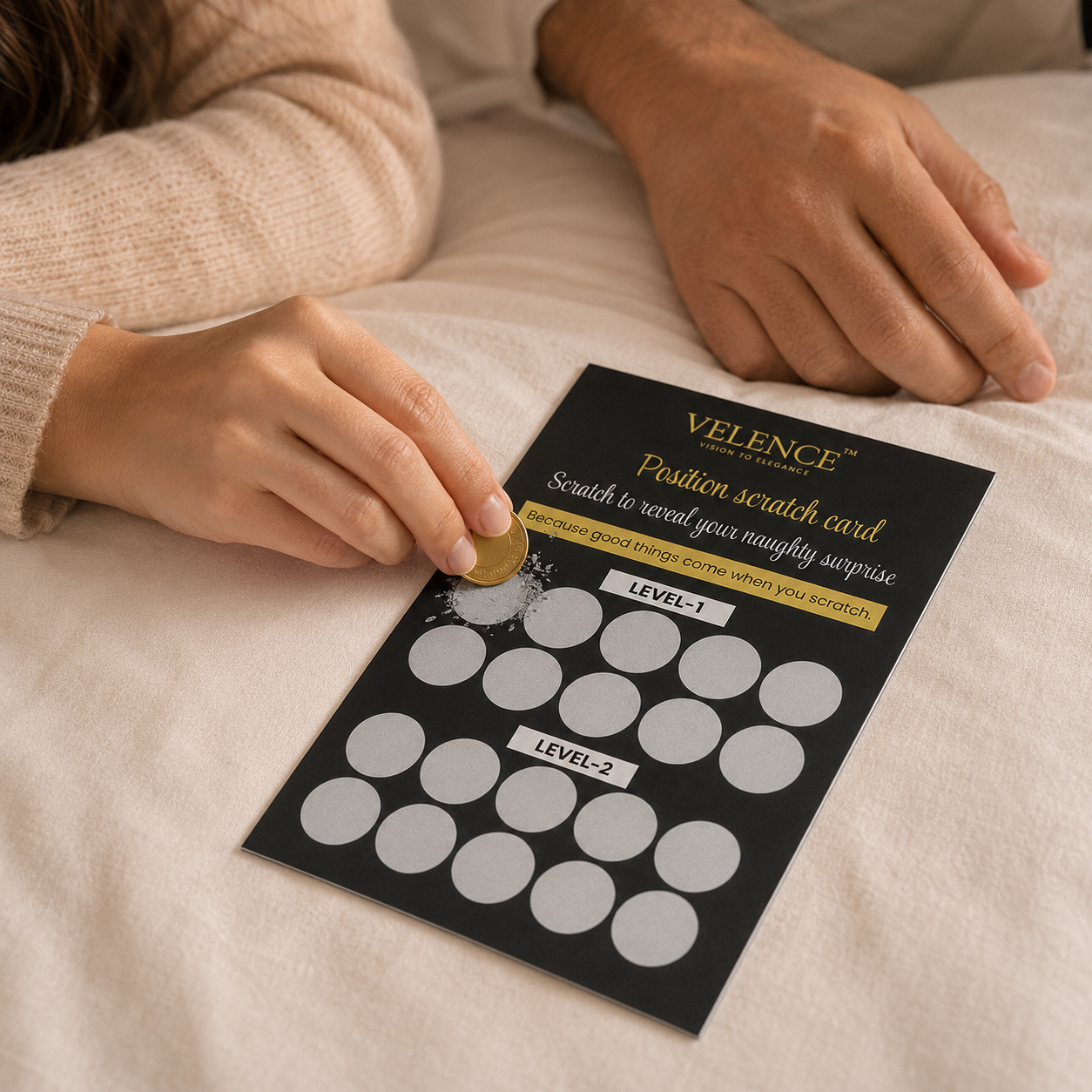 Velence India Velence 69 Position Scratch Card showing colorful design and scratch-off area for online purchase.