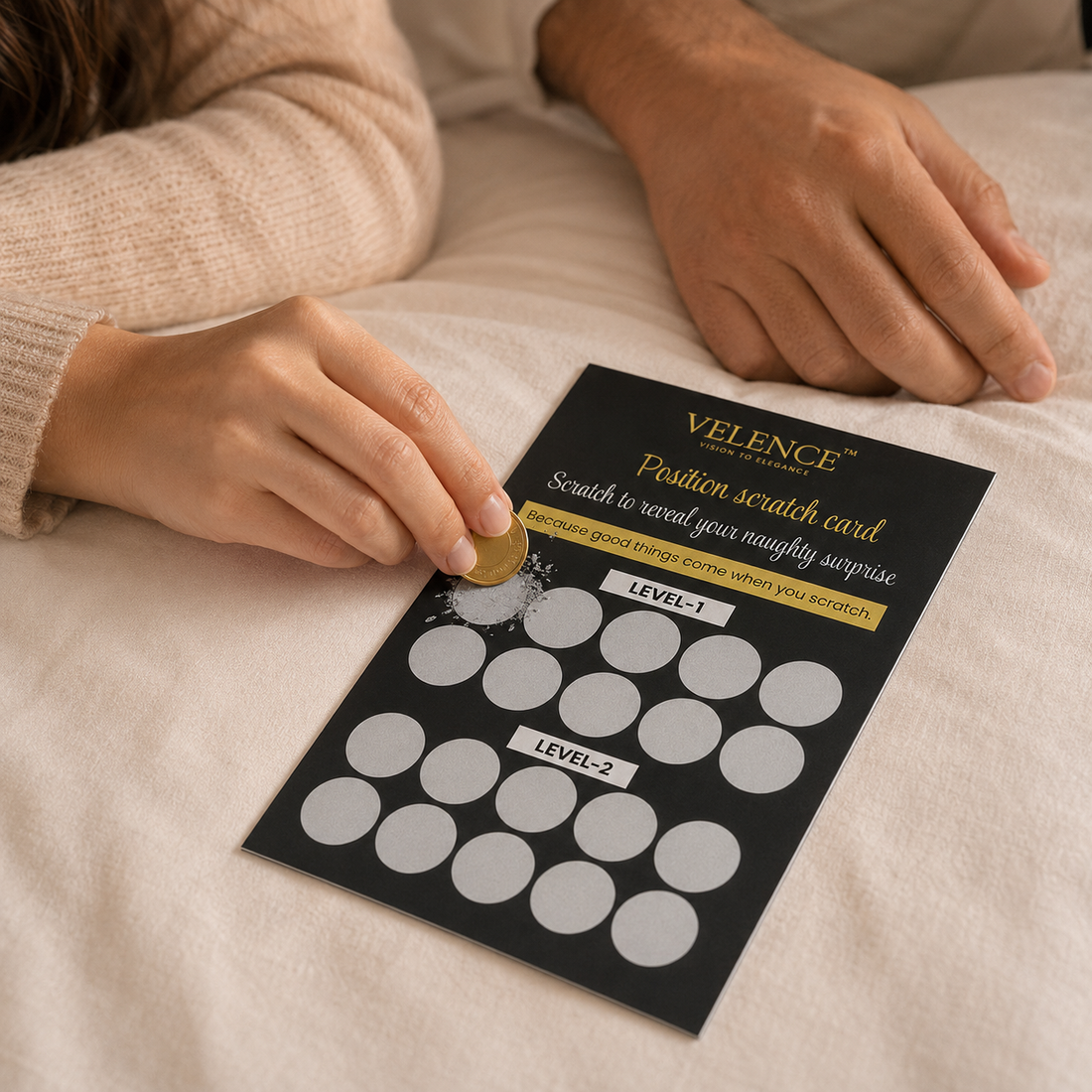 Velence India Velence 69 Position Scratch Card showing colorful design and scratch-off area for online purchase.