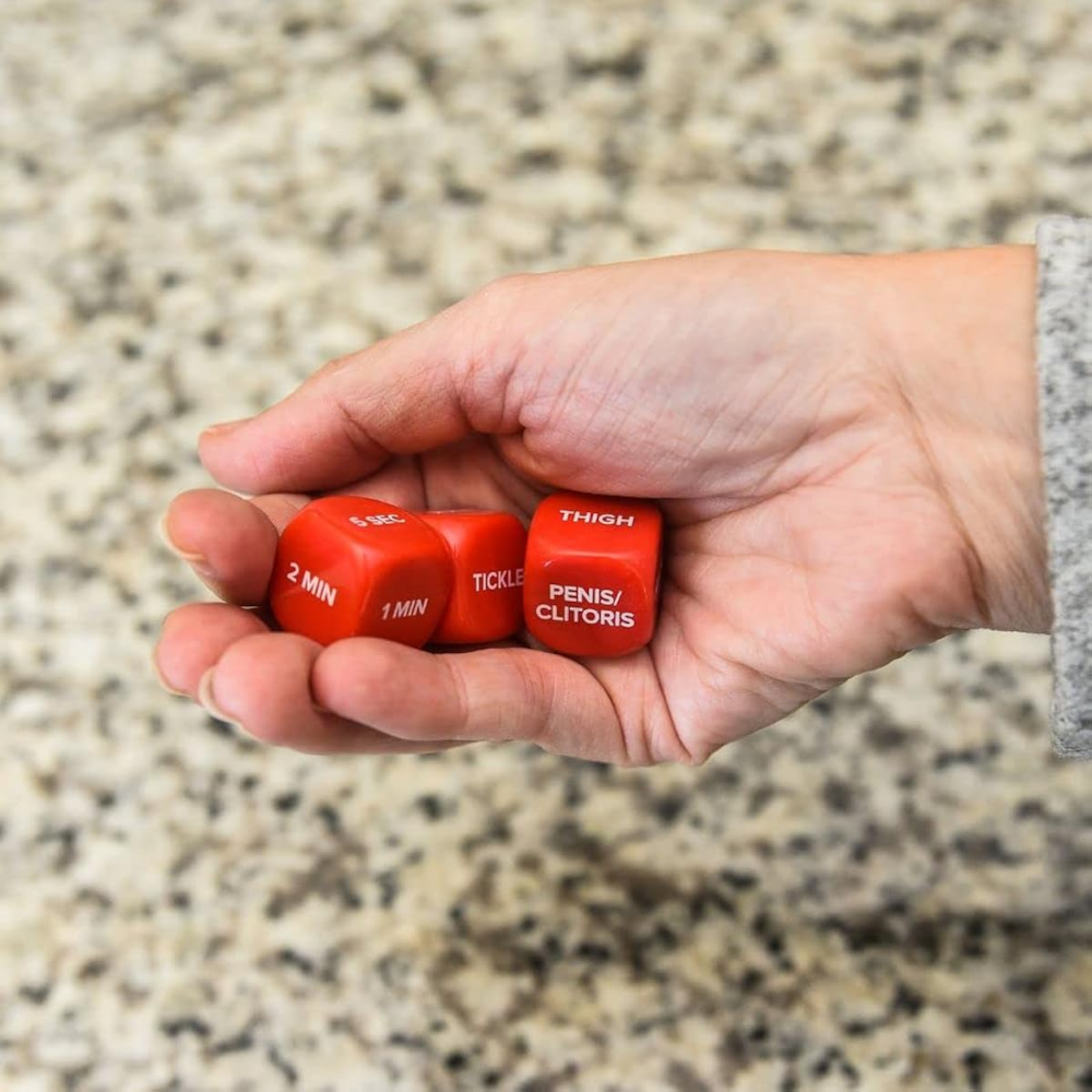Velence Naughty Love Dice (3 Dice Set) – Fun Couples Bedroom Game with Velvet Pouch | Anniversary Gift for Him & Her - Velence India