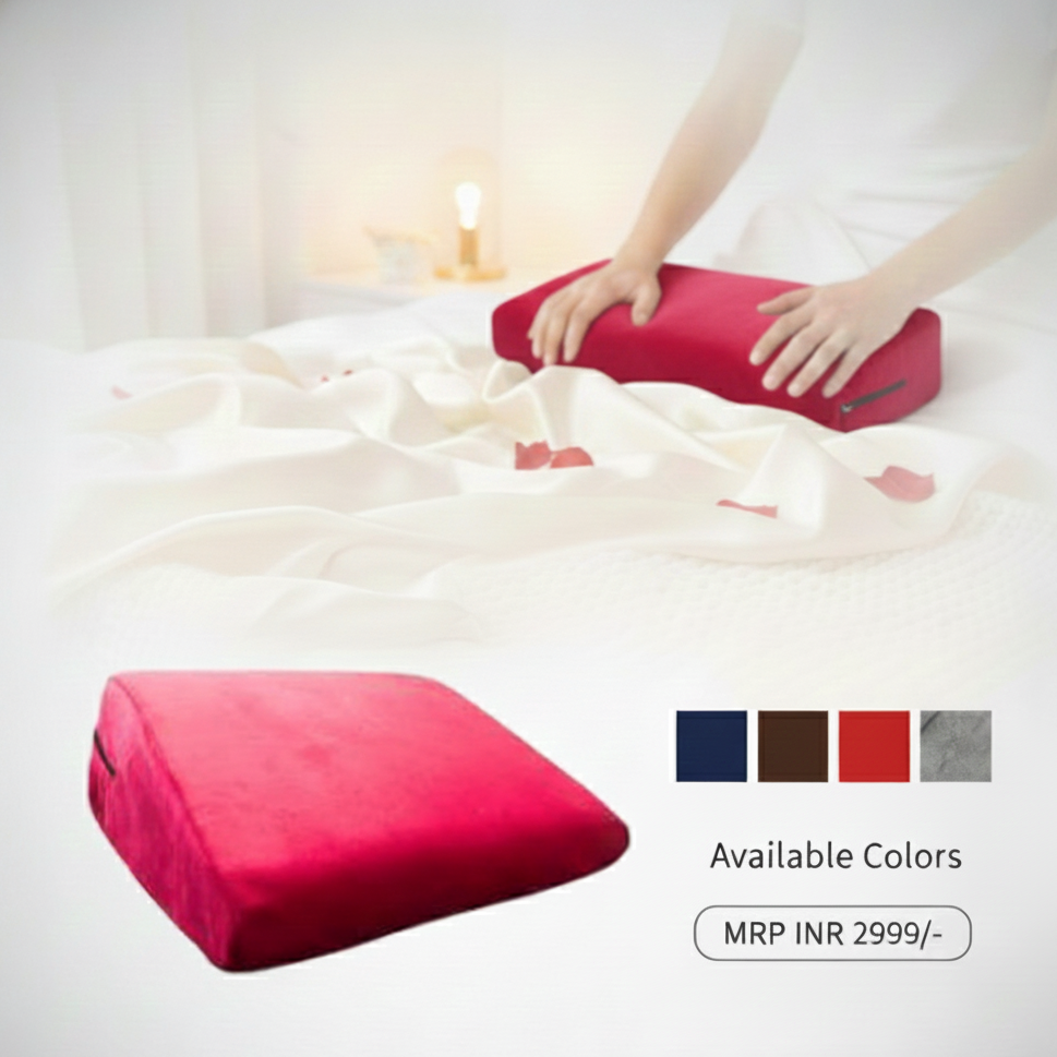 Triangle Love Pillow - Red By Velence - Velence India