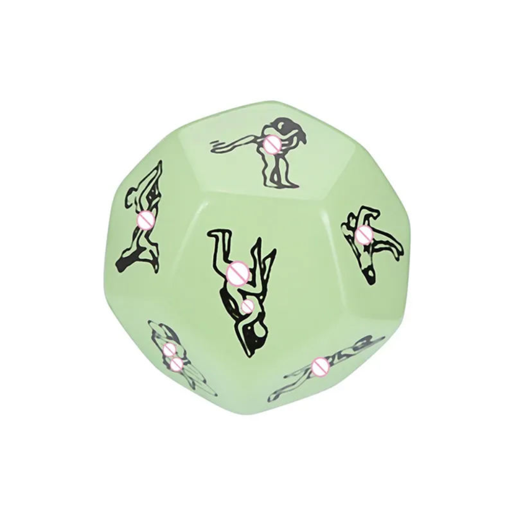 Velence Night Luminous 12-Sided Love Dice – Glow in the Dark Couples Position Game for Playful Nights - Velence India
