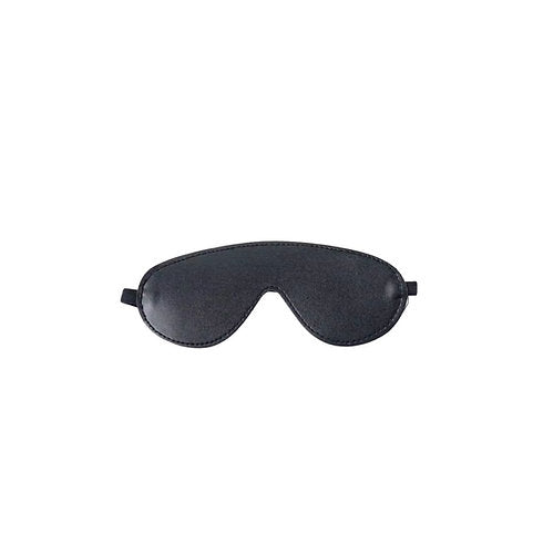 Black sleep mask on a white background