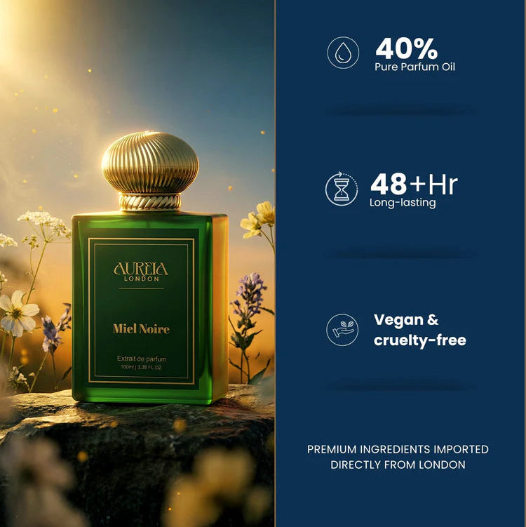 Miel Noire By Aureia London | 48 Hours Long Lasting Extrait de Parfum | 30 ML