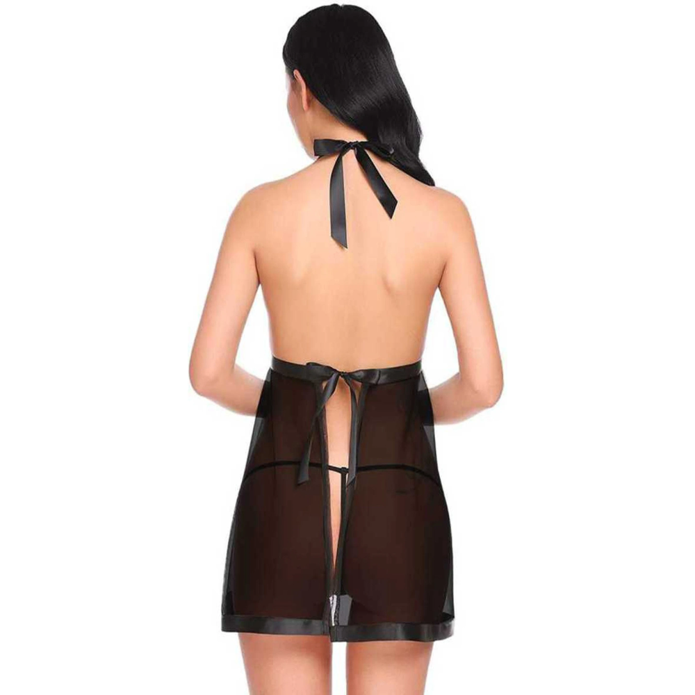 Velence Midnight Scarlet Lingerie (Black) - Velence India
