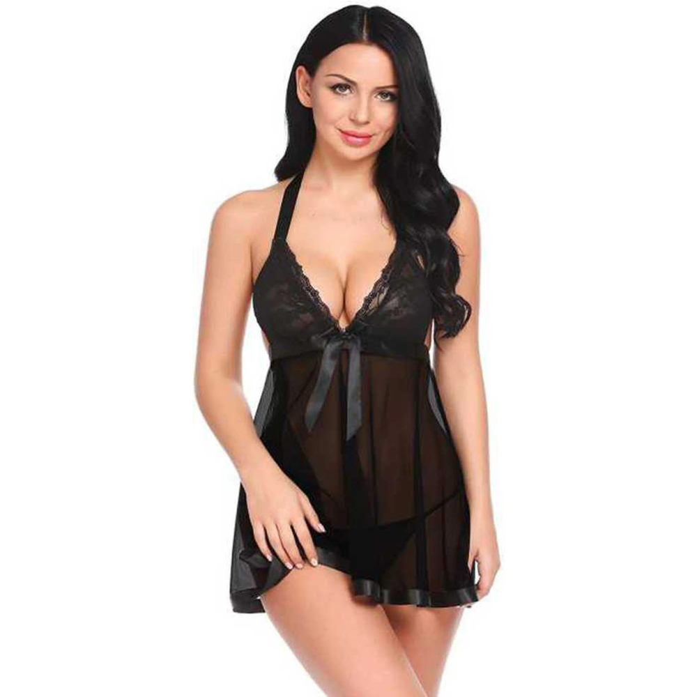 Velence Midnight Scarlet Lingerie (Black) - Velence India