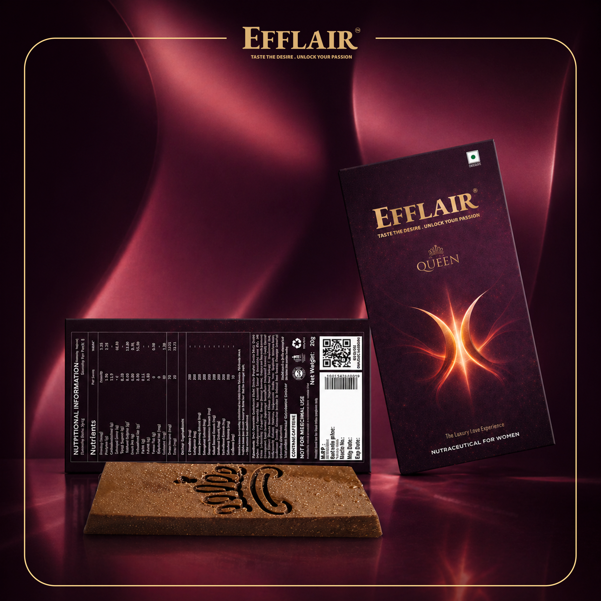 Efflair Aphrodisiac Chocolate for women | 20g