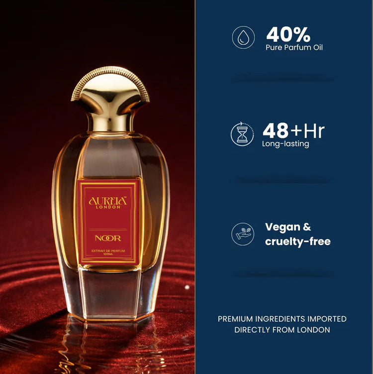 Noor By Aureia London | 48 Hours Long Lasting Extrait de Parfum | 30 ML