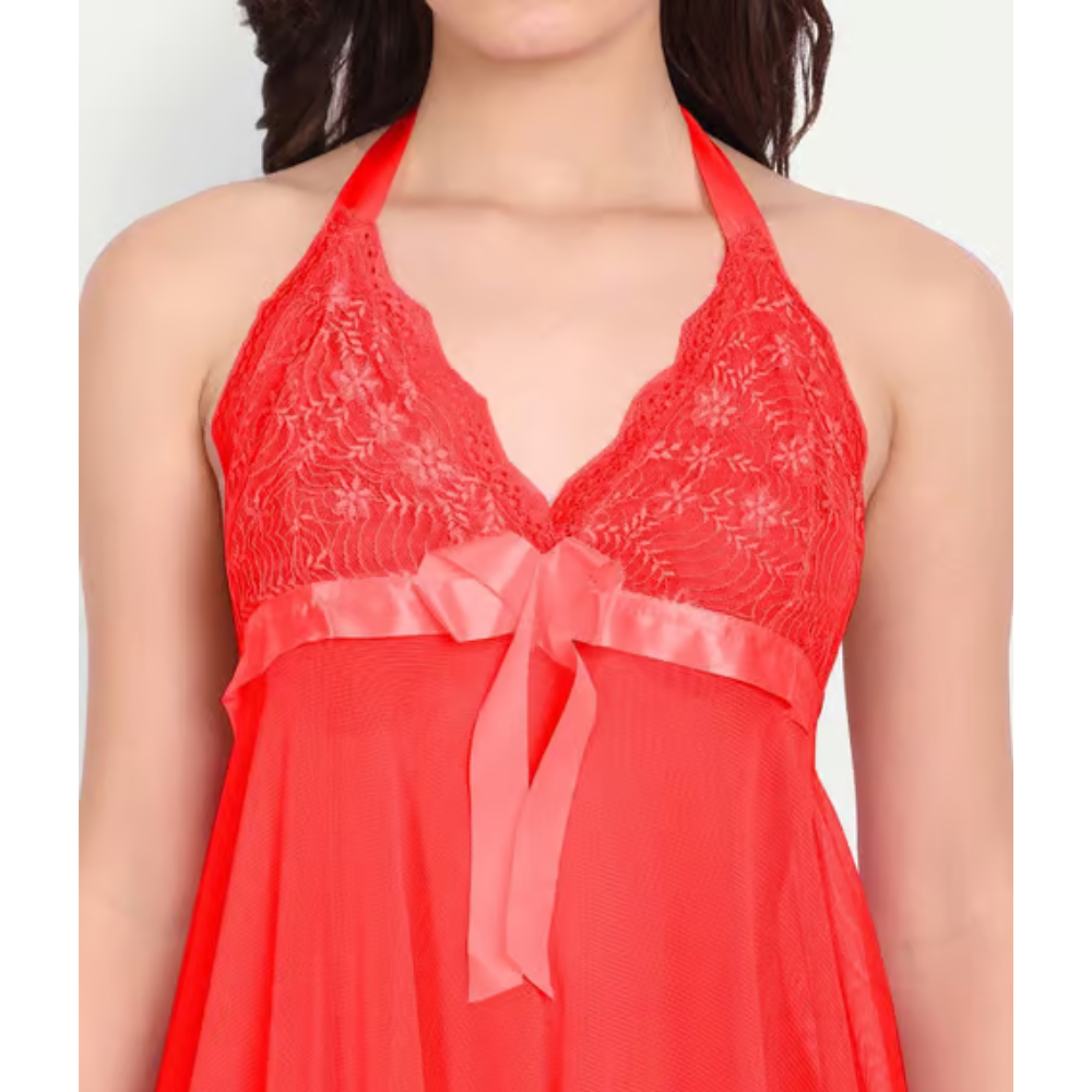 Velence Midnight Scarlet Lingerie (Red) - Velence India