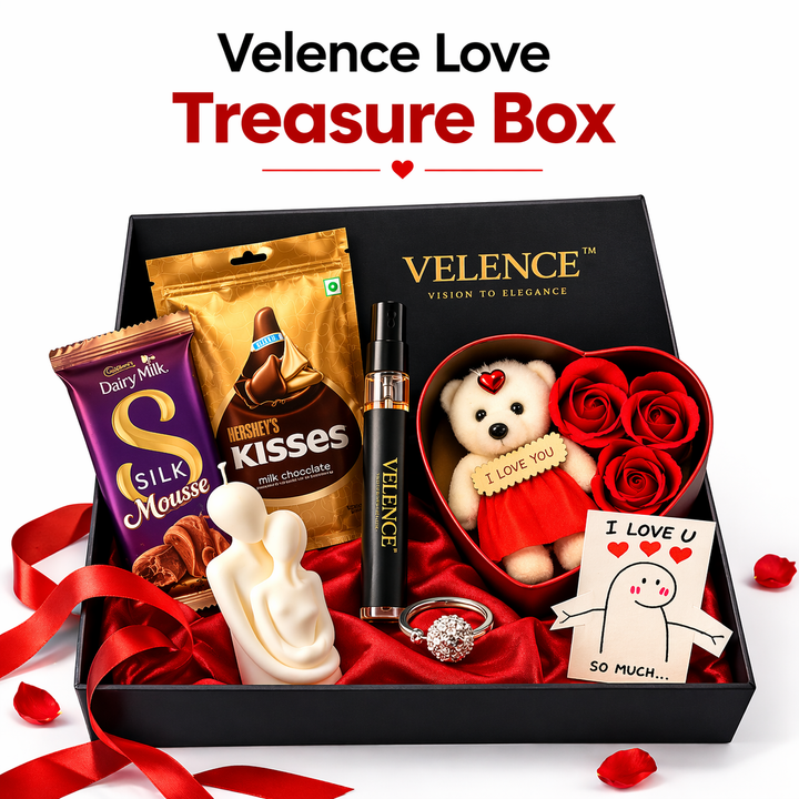 Velence Love Treasure Box by Velence India with intricate decorative design, open showcasing small jewelry and gift compartments.